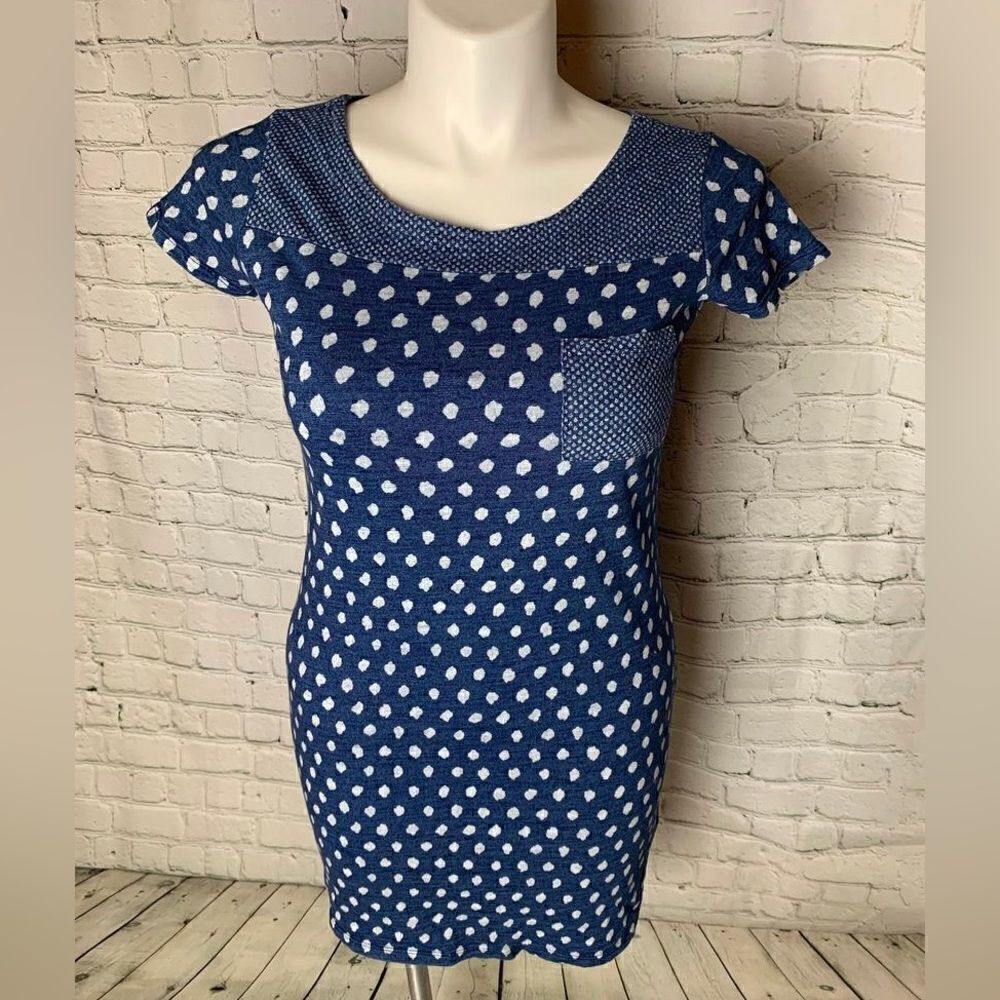 🔮 OLD NAVY | Polka Dot Dress Blue White Size Small